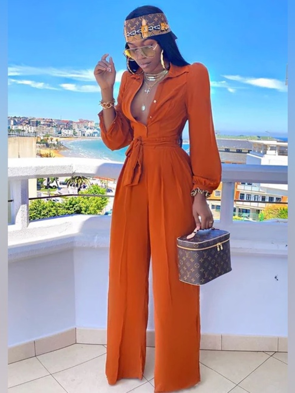 Like Me Better Jumpsuit - Cognac - SZ 1X